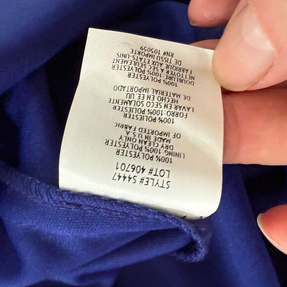 Xscape Royal Blue Formal Straight Maxi Skirt Stretchy 6 - Picture 6 of 6